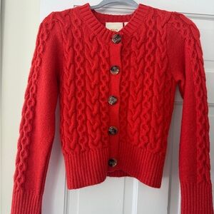 Orangey/Red Cable Knit Sweater
